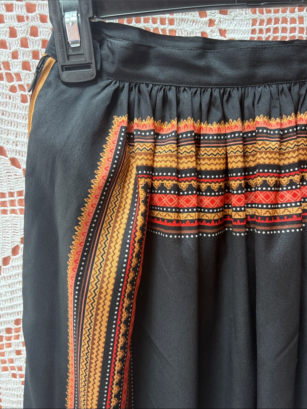 Vintage Marc D’Arcy Border Print Midi Skirt Size XS - Picture 2 of 10